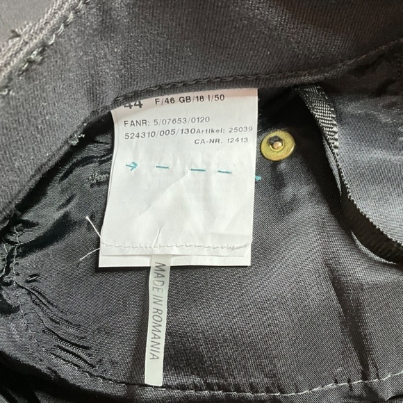 BASLER Cotton Blend 5 Pocket Twill Charcoal Grey Straight Leg Jeans US Sz L - Picture 8 of 12